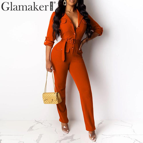 Glamaker Sexy bandage buttons knitted jumpsuit Elegant bodycon office wear jumpsuits & rompers Slim party jumpsuit women blazer